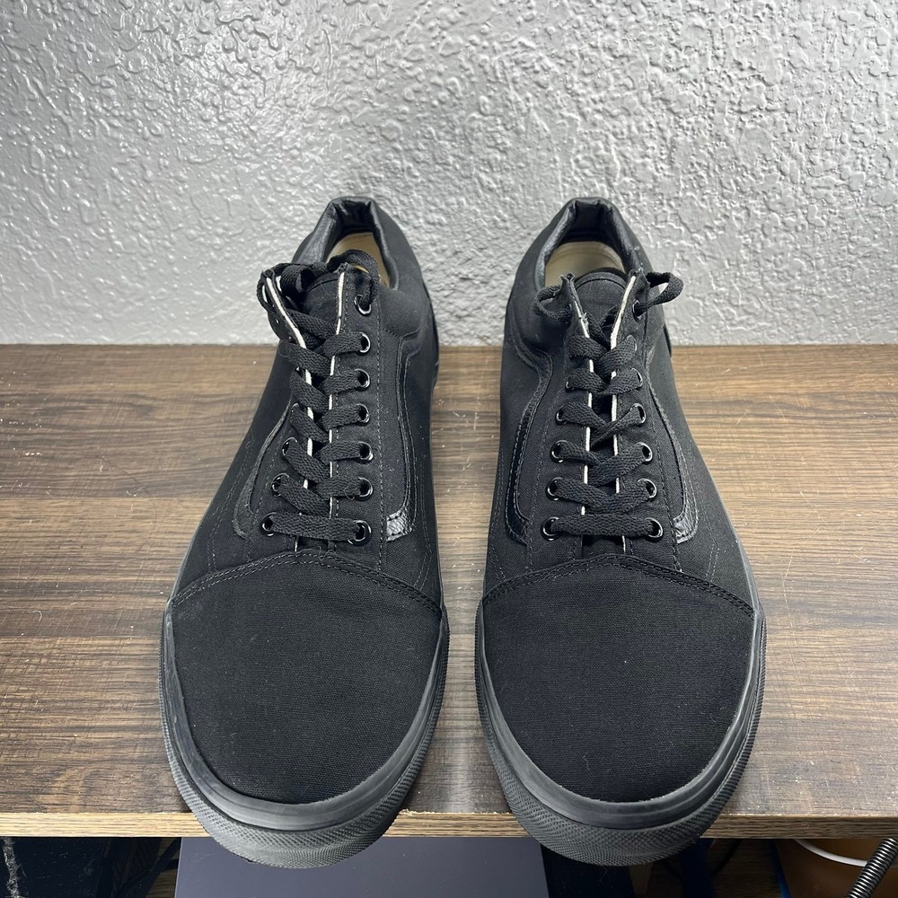 Vans Old Skool Triple Black Men's Black Shoes - Men's Size 14 - Picture 5 of 9